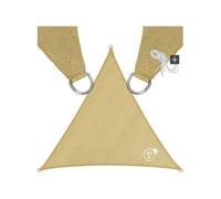 Voile d'ombrage triangle en polyéthylène avec protection UV 50+ beige