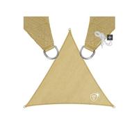 Voile d'ombrage triangle en polyéthylène avec protection UV 50+ beige