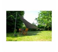 Voile d'ombrage triangle TAMPA gris - 360x360x360cm + accessoires Confortex