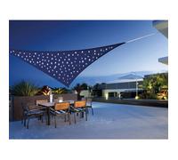 Jardiline Voile d'ombrage triangulaire Ciel Étoilé LED Starry Sky 3,60 m Bleu nuit