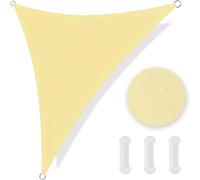 Voile d'ombrage triangulaire 2x2x2m, toile d'ombrage avec 3 cordes, auvent de Protection UV étanche pour piscine-couleur crème