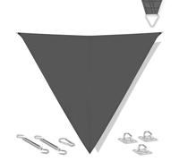 Voile d'ombrage triangulaire - 360 cm - gris | kit inox inclus