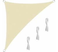 Voile D'ombrage Triangulaire, 360 X 360 X 360 Cm, Polyester Indéchirable, Résistant Aux Uv, À L'humidité, À L'eau, Convient Pour Les Terrasses De Jardin Extérieures