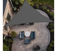 Voile d'ombrage triangulaire, 4 x 4 x 4 m, rideau d'ombrage imperméable, store de jardin, protection UV à 97 %, cordon de déverrouillage inclus, pour terrasse, jardin, pergola, balcon