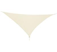 Voile d'ombrage triangulaire 5x5x5m beige avec oeillets+fils de nylon