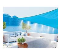 Voile D'ombrage Triangulaire Avec Brumisateur 6 Buses Bleu Azur - Jardideco Multicolore