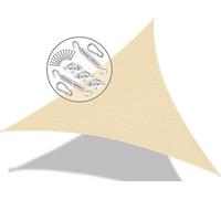 Voile d'ombrage triangulaire avec kit d'accessoires - Protection UV - 3,6 x 3,6 m - Ébène