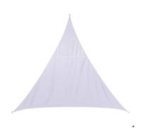 Voile d'ombrage triangulaire ""Curacao"" blanc 3x3x3m en polyester - Hespéride