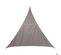 Voile d'ombrage triangulaire ""Curacao"" taupe 5x5x5m en polyester - Hespéride