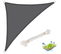 Voile d'ombrage triangulaire en polyester - WOLTU - Gris - 2.5x2.5x3.5m - Protection anti-UV - Respirant .