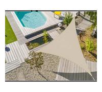 Voile d'ombrage triangulaire flex 5 x 5 x 5 m - ivoire - jardiline