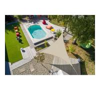 Voile D'ombrage Triangulaire Flex 5 X 5 X 5 M - Ivoire Multicolore