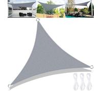 Voile d'ombrage triangulaire Ibenzoa® de 3x3x3 mètres – Polyester Oxford, protection UV, résistant aux intempéries, avec 3 cordes de fixation et œillets en acier inoxydable