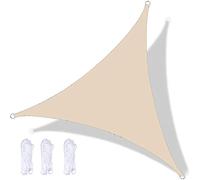 Voile d'ombrage triangulaire imperméable 4 x 4 x 4 m - Protection solaire pour jardin, terrasse, camping - Auvent résistant aux intempéries pour une couverture UV ultime