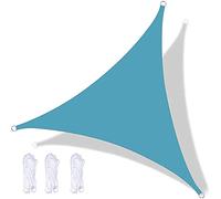 Voile d'ombrage triangulaire imperméable 5 x 5 x 5 m pour jardin, terrasse et camping - Résistant aux UV et aux intempéries - Protection solaire parfaite