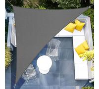 Voile d'ombrage triangulaire, imperméable, anthracite, 5x5x7 mètres, protection UV 95%, pour jardin et espaces extérieurs