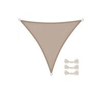 Voile d'ombrage triangulaire imperméable et anti-UV - 5 x 5 x 5 m - Taupe -