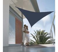 Jardiline - Voile d'ombrage triangulaire - 3 x 3 m - 140 g/m² - Anneaux galvanisés - Gris bleuté