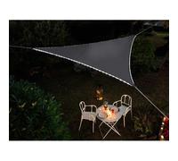 Voile d'ombrage triangulaire leds solaires 3,6 x 3,6 x 3,6 m ardoise - jardiline