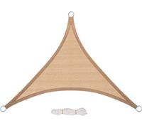 Voile d'ombrage triangulaire marron 3,6 x 3,6 x 3,6 m, protection UV, HDPE