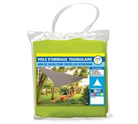 Voile d'ombrage triangulaire - TERRE JARDIN - Vert - Polyester - 150 g/m² - Toile imperméable - 1.8 kg - Garantie 2 ans