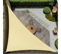 Voile D'ombrage Triangulaire, UPF 50+ Anti-UV Toile Ombrage, 3x3x3 4×4×4 5×5×5 5×5×7 6×6×6 m Filet D'ombrage Extérieur pour Terrasse, Jardin, Terrasse, Perméable à l'eau Et à L'air(Beige,4x4x5.8m)