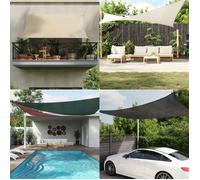 Voile d'ombrage triangulaire - vidaxl - 3x3x3 m - Beige - PEHD respirant - Protection UV 90% - Perméable à l'eau