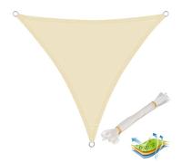 Voile d'ombrage triangulaire WOLTU en HDPE 4x4x4m crème avec protection UV pour jardin-terrasse .
