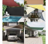 vidaXL Tente-toile jaune et blanche 4,5 x 4,5 m 100 % polyester Oxford