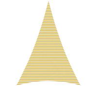 Voile d'ombre 5 x 7 x 7 m HDPE Triangulaire Jaune et blanc