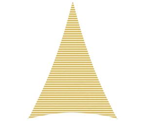 Voile d'ombre 5 x 7 x 7 m HDPE Triangulaire Jaune et blanc