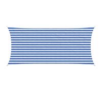 Bestway Voile d'ombrage 2 x 4,5 m HDPE rectangulaire Bleu et blanc Protection UV, résistant au vent
