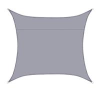 Voile E imperméable 4 x 5 m Gris clair Recle anti-UV pour jardin, terrasse, balcon, pera avec cordes gratuites pour une installation facile