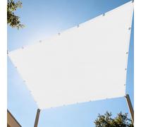 Voile Ombrage 1.4 x 3.1 m Vent et Perméable à l'eau Filet de Protection avec Œillets pour Couverture Végétale Serre Jardin Pergola Patio Lawn Pet House, Blanc