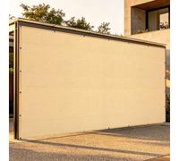 Voile Ombrage 1.4 x 4 m Vent et Perméable à l'eau Tissu D'Intimité Plusieurs Tailles pour La Couverture Végétale Serre Pergola Jardin Abri D'Auto Pet House Lawn Patio, Couleur Crème