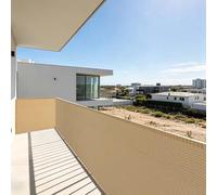 Voile Ombrage 160 x 340 cm Anti UV Filet D'Intimité Plusieurs Tailles pour La Couverture Végétale Serre Pergola Jardin Abri D'Auto Pet House Lawn Patio, Jaune Sable