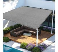 Voile Ombrage 2.6 x 7 m Protection Solaire Filet d'ombrage Perméable à l'eau Plusieurs Tailles pour Jardin, Terrasse, Balcon, Camping, Pergola, Gris Clair