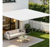 Voile Ombrage 2.8 x 2.9 m Vent et Perméable à l'eau Filet Anti Chaleur Extérieur avec Œillets pour Patio Serre Jardin Pergola Pet House, Blanc