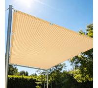 Voile Ombrage 2 x 3.6 m Protection Solaire Filet Anti Chaleur Extérieur Résistant pour Serre Jardin Couverture Potager Terrasse, Couleur Crème