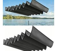 Voile Ombrage 75x140cm Imperméable, Protection UV Solaire Ombrage Retractable Vague Tailles Personnalisables, avec Cordes Fixes pour Jardins Terrasse Pergola, Gris Foncé