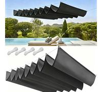Voile Ombrage 85x400cm Imperméable, Protection UV Solaire Voiles d'ombrage Rétractable Tailles Personnalisables pour Jardins Terrasse Pergola, Gris Foncé