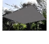 Voile Ombrage d'ombrage 4.6 x 5.5 m Tissu Polyester UV Protection avec Oeillets Filet Protection Solaire pour Extérieur Camping et Pelouse, Gris Clair