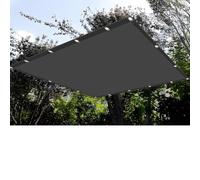 Voile Ombrage d'ombrage 4 x 8 m Tissu Polyester UV Protection avec Oeillets Filet Protection Solaire pour Extérieur Camping et Pelouse, Gris Foncé