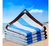 Voile Ombrage,HDPE Toile D'ombrage Pergola Serres Filet D'ombrage,Protection Rayons 80-95% UV Filet D'ombrage,pour La Couverture VéGéTale/Jardin/Voitures/Terrasse/Camping,Bleu/Blanc,3x5m