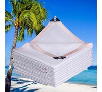 Voile Ombrage,HDPE Toile D'ombrage Pergola Serres Filet D'ombrage,Protection Rayons 80-95% UV Filet D'ombrage,pour La Couverture VéGéTale/Jardin/Voitures/Terrasse/Camping,Blanc,5x9m
