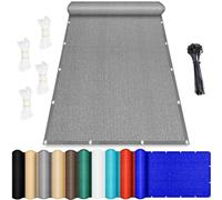 Voile Ombrage Rectangulaire 130 x 130 cm HDPE en Aéré Respirante, UV Protection 98%, Protection Solaire, Voile d'ombrage Rectangulaire avec Œillets, pour Patio Jardin, Terrasse,Balcon, Gris Clair