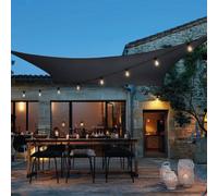 Voile d'ombrage rectangulaire pour terrasse, jardin, toile imperméable et résistant UV - 3 x 4 m - Gris foncé - Linxor