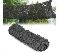 Voile ombrage rectangulaire camouflage 3x4 m noir