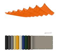 Voile Ombrage Rétractable Vague 1.4 x 3 m Anti-Déchirure Coupe-Vent Toile d'ombrage Rétractable Vagu avec Cordes pour Jardin Terrasse Extérieur Pergola Balcon Patio, Orange