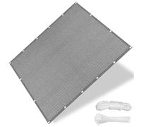 Voile Ombrage Toile Respirant 120 x 140 cm, Respirant HDPE Protection 98% UV, Anti-Âge, Bâche Dombrages, Voiles Solaire pour Plein Air, Jardin & Terrasse, Balcon, Gris Clair